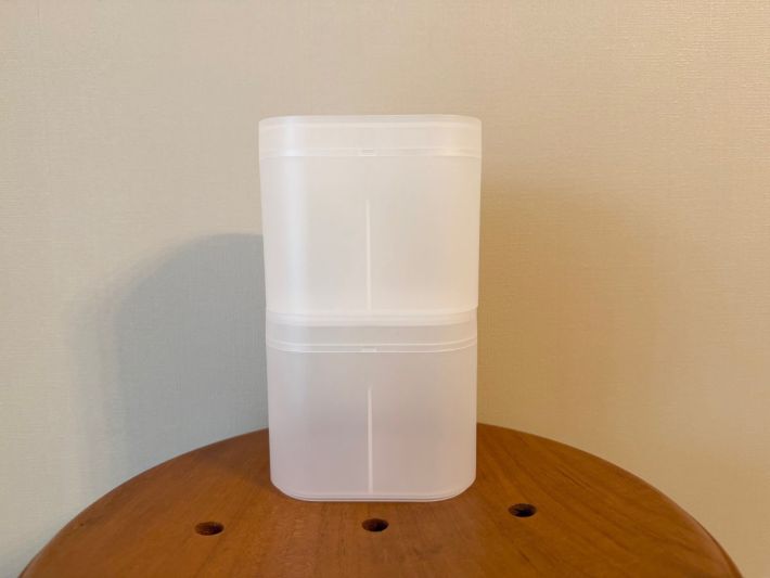 再生ポリプロピレン入りコットン　綿棒ケース　蓋付